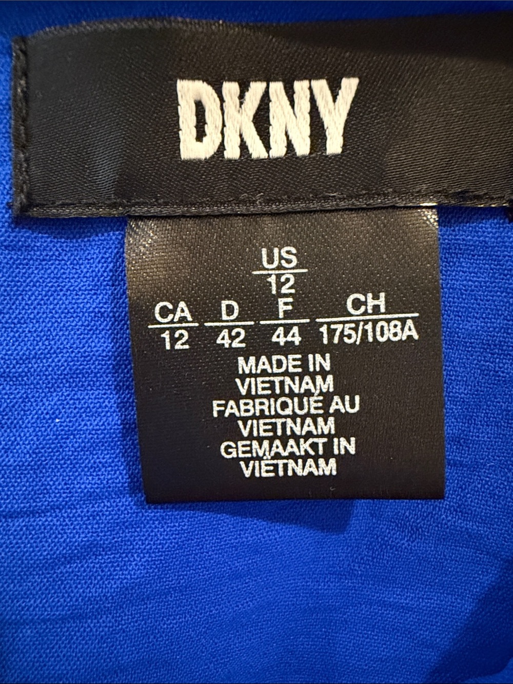 DKNY Royal Blue V-Neck Tiered Midi Dress, size Large - Picture 2 of 8